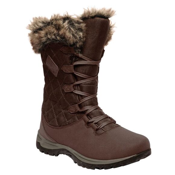Regatta Great Outdoors Womens/Ladies Newley Faux Fur Trim Thermo Boots / Chestnu